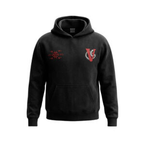 Allegory Beauty in Destruction Hoodie Large Vintage Black Centipede Graphic NWOT